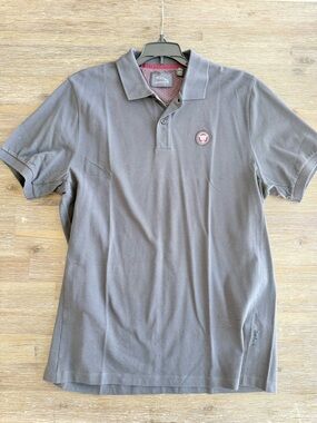 Men's Authentic Jaguar Gray Polo with Emblem